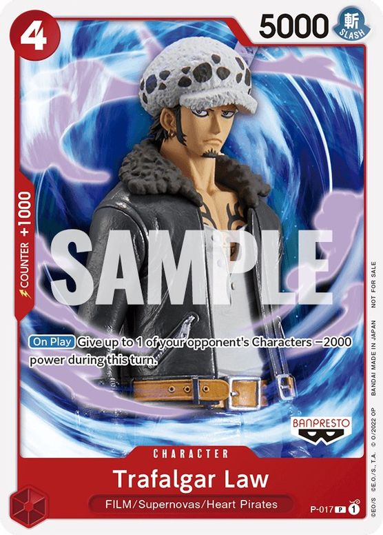 Trafalgar Law from One Piece Trading Card Game Film Red