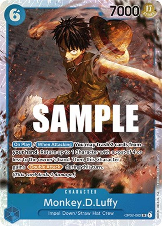 Monkey.D.Luffy from One Piece Trading Card Game Paramount War OP02