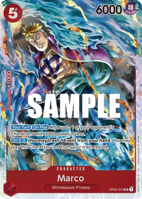 Marco from One Piece Trading Card Game Pillars of Strength OP03