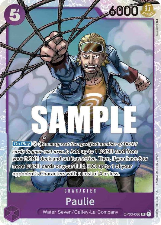 Paulie from One Piece Trading Card Game Pillars of Strength OP03