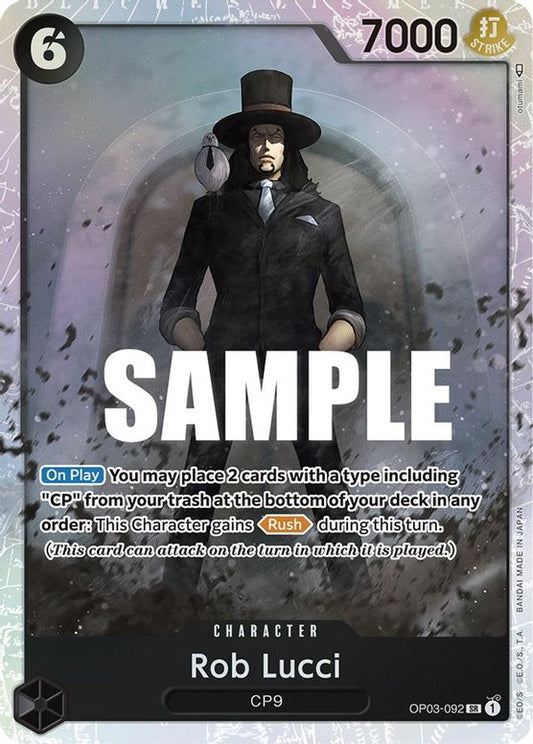 Rob Lucci from One Piece Trading Card Game Pillars of Strength OP03