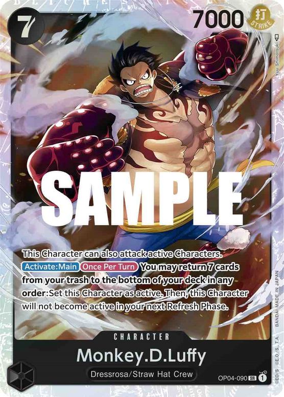 Monkey.D.Luffy from One Piece Trading Card Game Kingdom of Intrigue (OP-04)