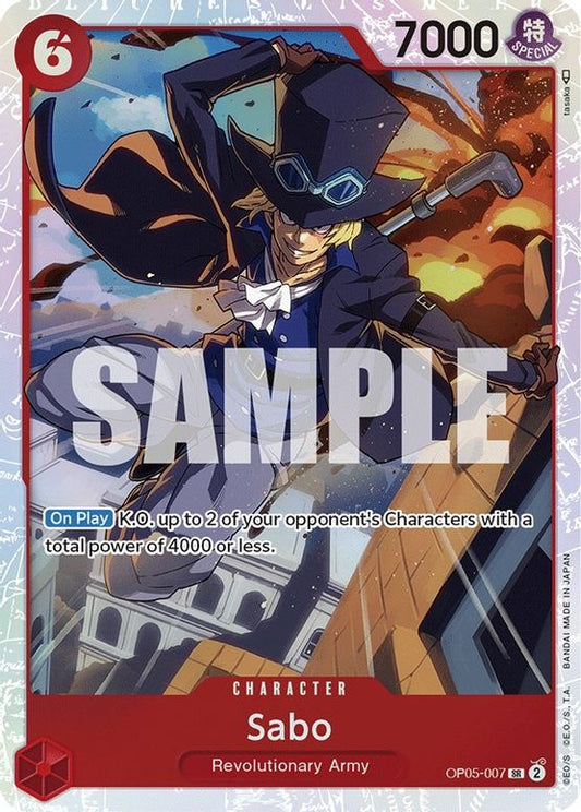 Sabo from One Piece Trading Card Game Awakening of the New Era OP05